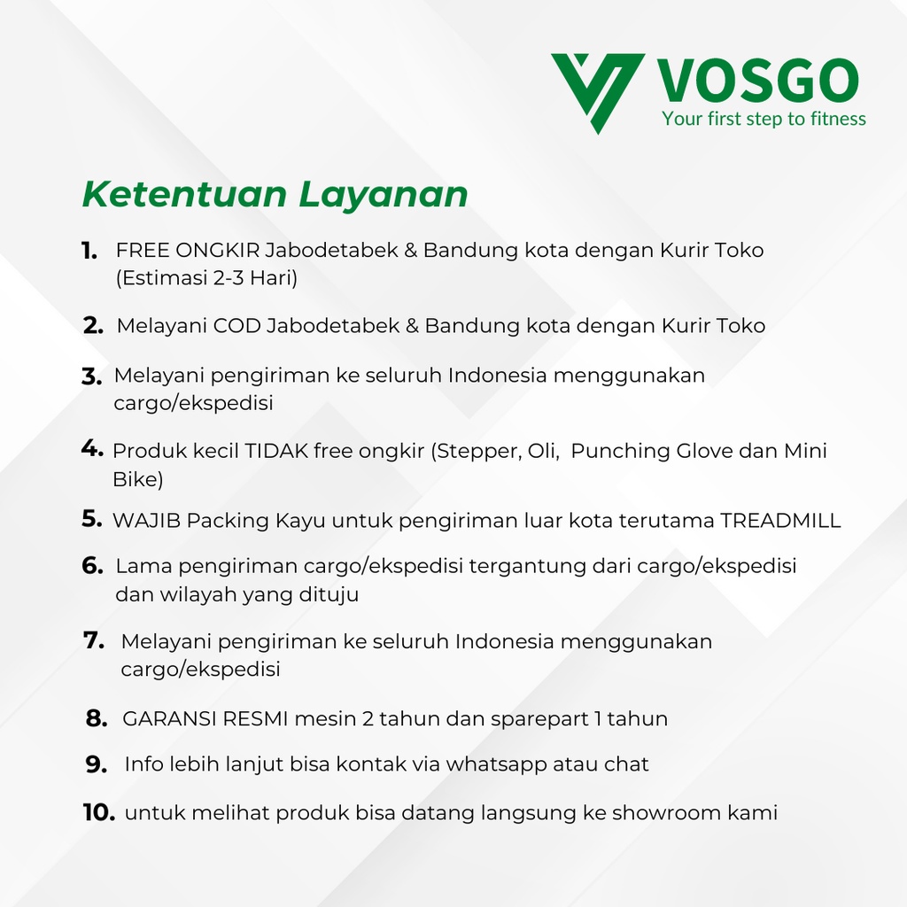 Alat Fitness Treadmill Elektrik Vosgo Pino