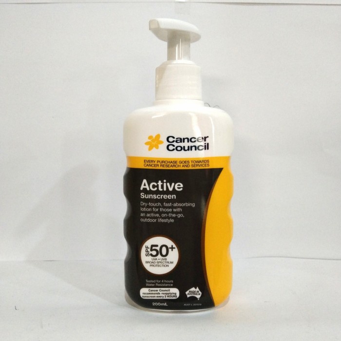 Cancer Council Active Sunscreen Spf 50+ 200Ml