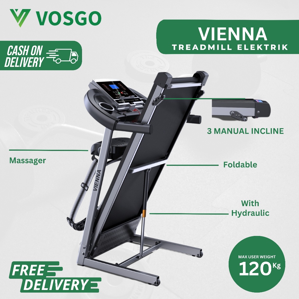 Alat Fitness Treadmill Elektrik Vosgo Vienna