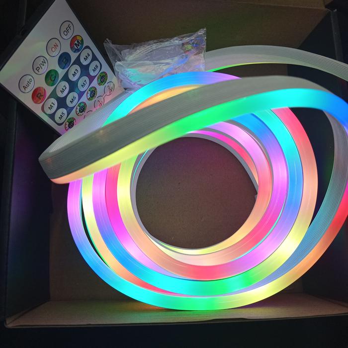 Serasiinspace Paket Led Neon Flex Neonflex Running Rgb 5M 5 Meter Dc 5V Led Neon Flex Tinggal Colok