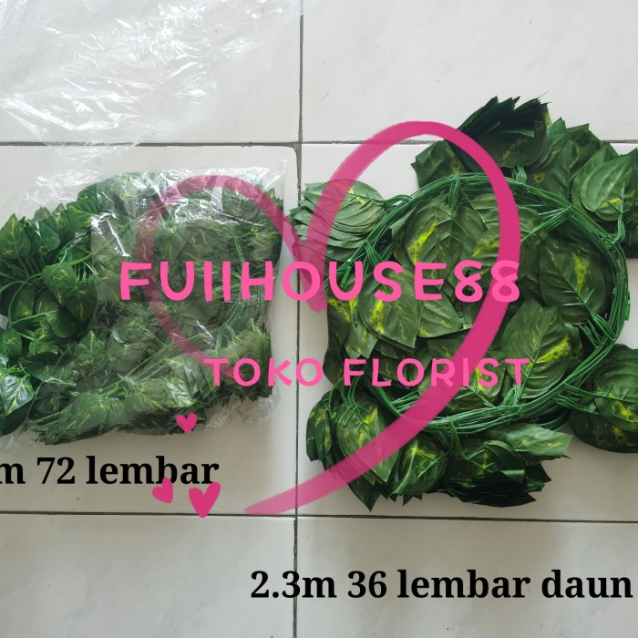 [sst] - Daun plastik rambat 2m srigading tanaman/decorasi garand srigading 2m
