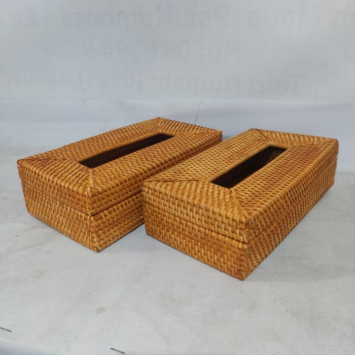 ] Tempat Tissue Rotan Box Tissu Anyaman Rotan Kotak Tisue