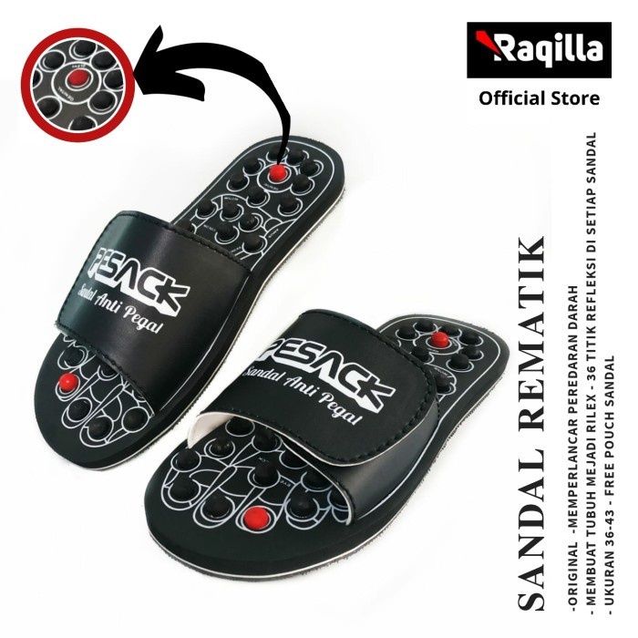 Dresto- Sandal Refleksi Sendal Rematik Sandal Kayu Refleksi Kesehatan