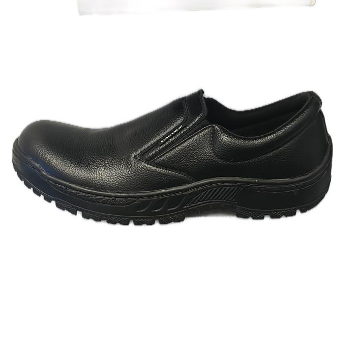 Tapak- Sepatu Safety Kerja Pria Kasual Hitam Flat Shoes Musim Panas Karet Pantofel Pansus