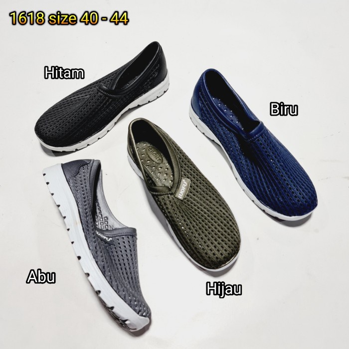 Tapak- 1618 Jelly Shoes Kets Pria Sepatu Slip On Luofu Casual Import 40-44