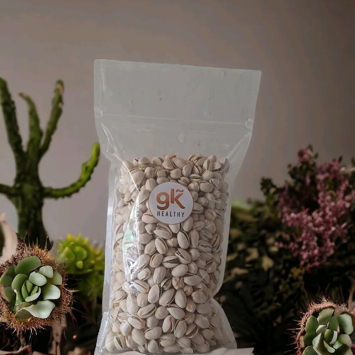 

Kacang Pistachios Panggang Rasa Asin - Camilan Sehat - Hijau