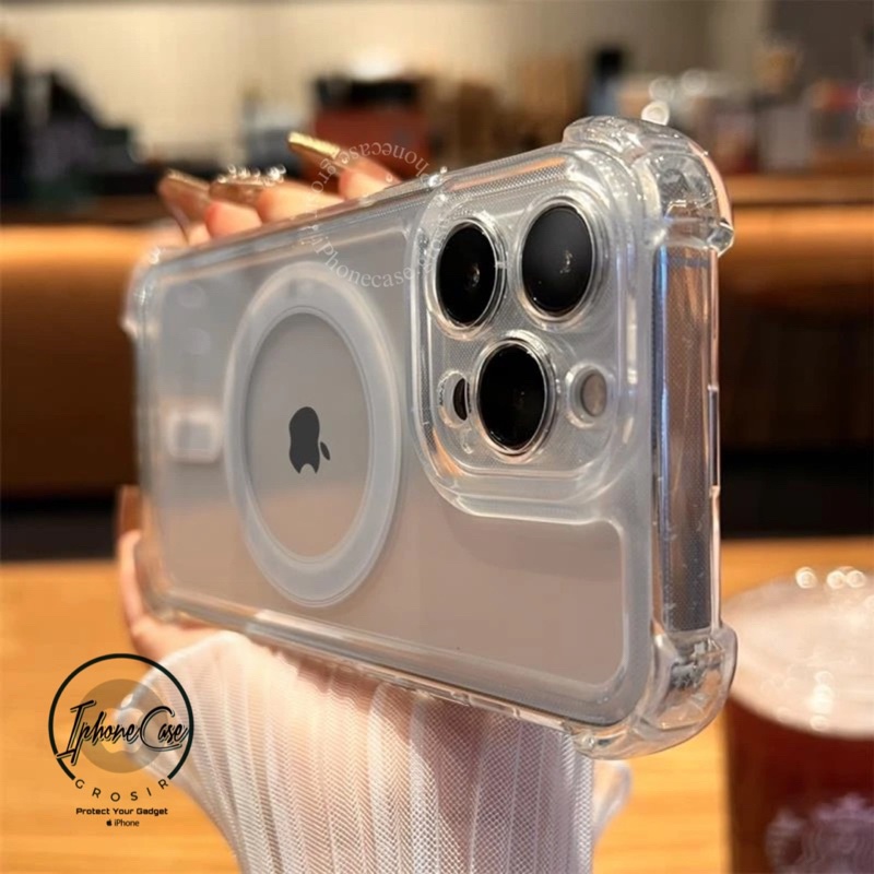new deals new !!! case magsafe acrylic airbag clearcase anti kuning - anti shock-proof casing pro
