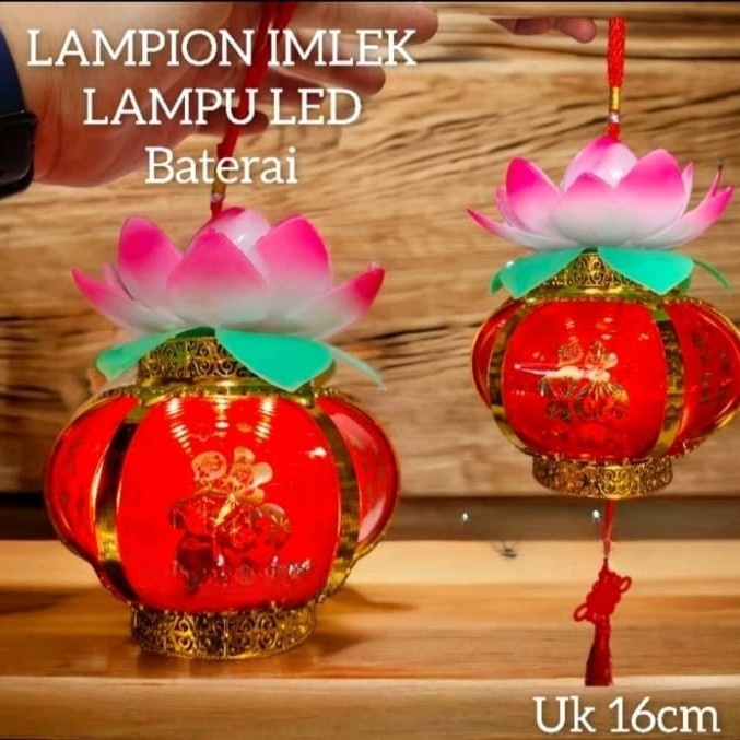 TERBARU Lampu Lampion Bunga Teratai Lampu LED Lampion Lampu Hias Imlek PROMO
