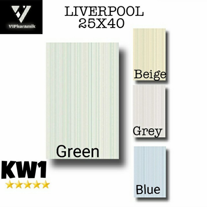 KERAMIK DINDING DAPUR KAMAR MANDI KIA LIVERPOOL 25X40 KW1