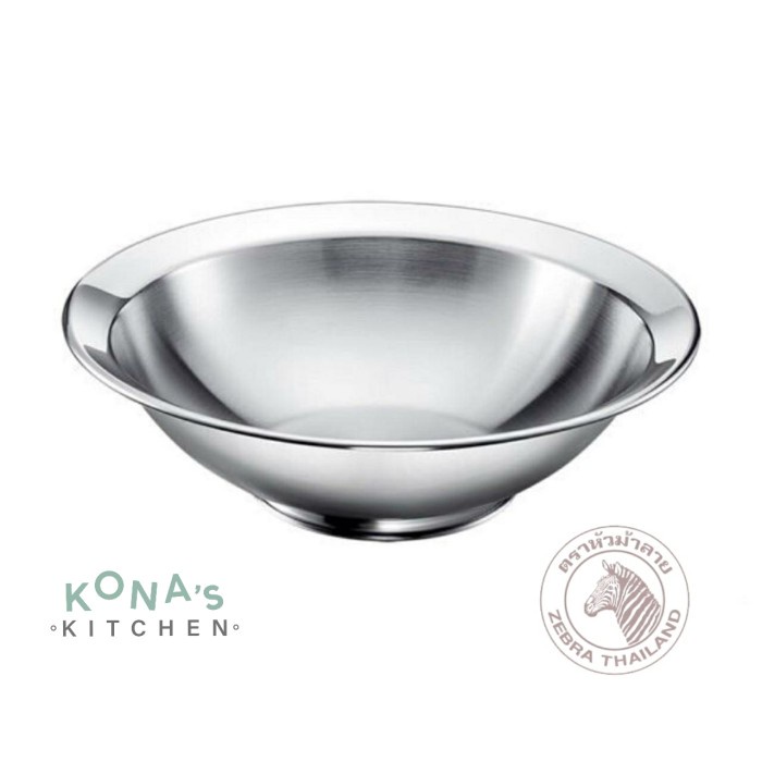 Zebra Noodle Bowl 21 Cm (136014) / Mangkuk Mie Stainless