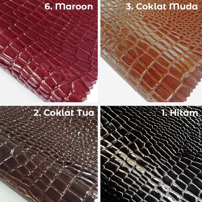 Mntb" Bahan Kulit Sintetis Vinyl Croco Kulit Imitasi Motif Buaya Crocodile