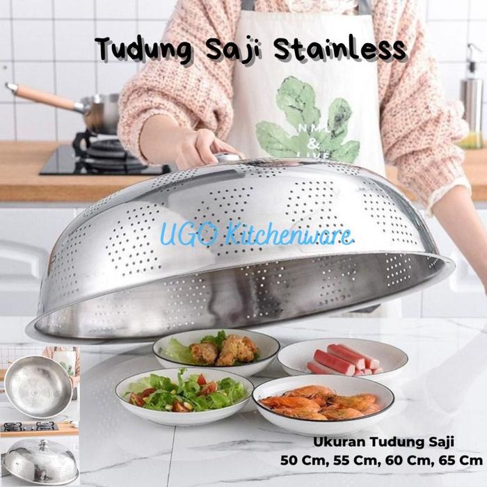BERINDO Tudung Saji Stainless Tudung Saji Tebal Jumbo Tutup Makanan Stainless Steel Tutup Food Cover