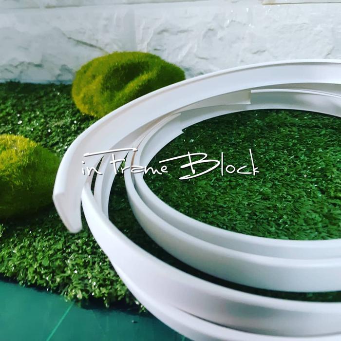 (Expert) PVC Edging List Karet untuk Photoblock 22mm Putih Matte Inframeblock