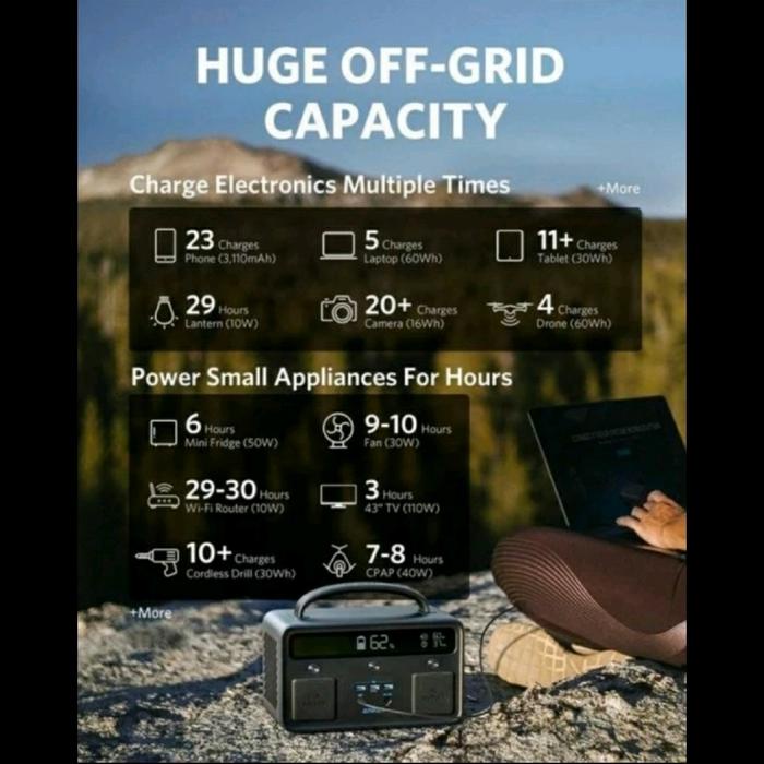 TOP ANKER POWERSTATION POWERHOUSE II 400 BLACK - A1730 -