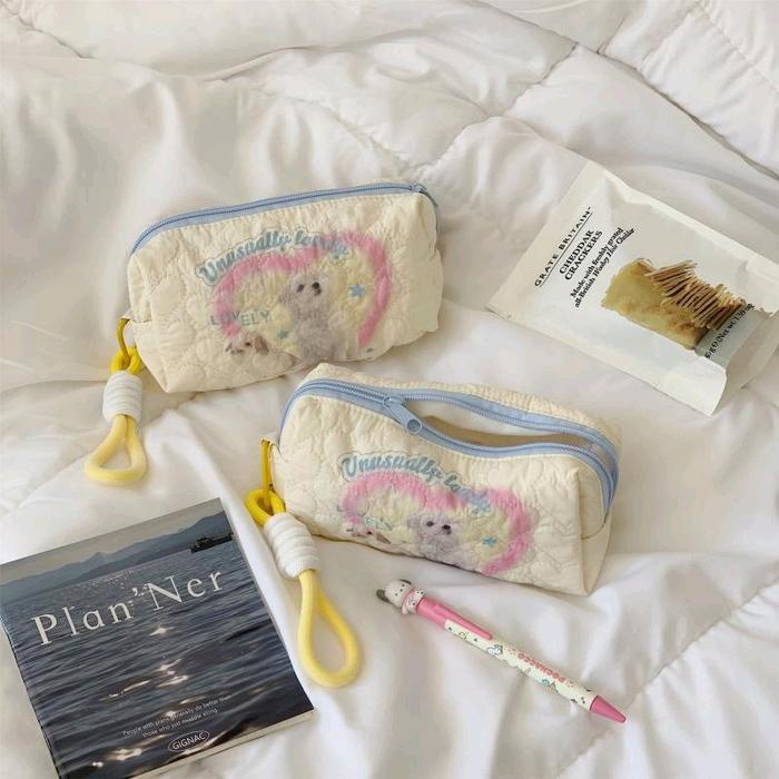 

Ready Tempat Pensil Puppy And Kitten Pencil Case Large Capacity Cosmetic Bag Pouch Tempat Makeup