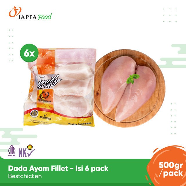 

Bestchicken Dada Ayam Fillet - Dada Ayam Boneless Tanpa Kulit 500 Gr - Isi 6 Pack