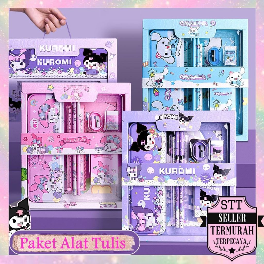 

STT Paket Alat Tulis Set 7 In 1 Set Stationery 7in1 Karakter Kartun Alat Tulis Anak Sekolah