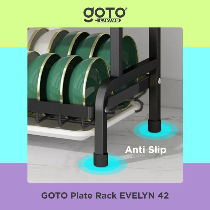 Goto Evelyn Rak Serbaguna Pengering Cuci Piring Dapur Susun Wastafel
