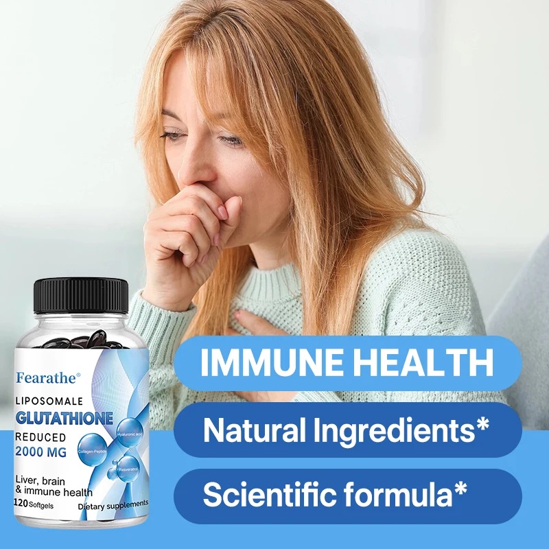 NEW 2000 MG LIPOSOMAL GLUTATHIONE - GLUTATHIONE SUPPLEMENT WITH HYALURONIC ACID + COLLAGEN PEPTIDES
