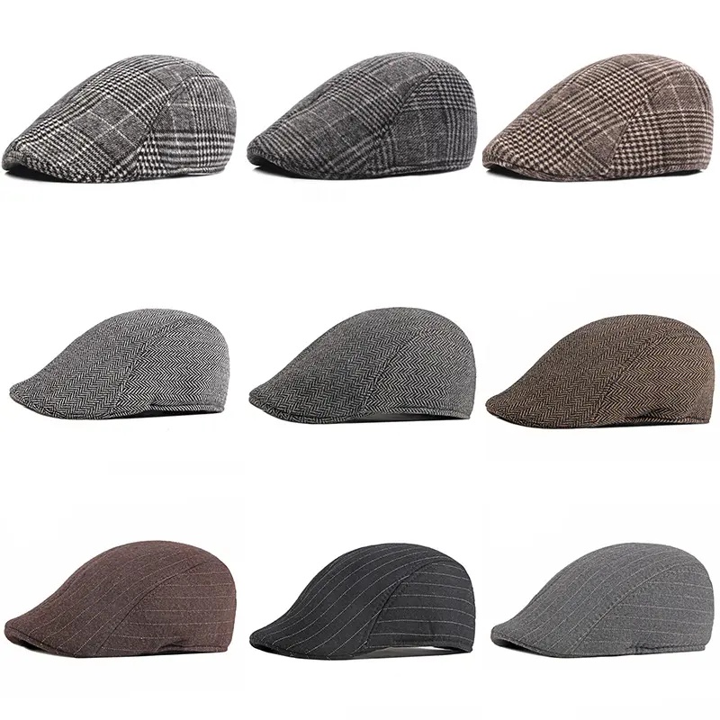 Topi Baret Newsboy Topi Pelukis Flat Cap Topi Vintage Peaky Blinders
