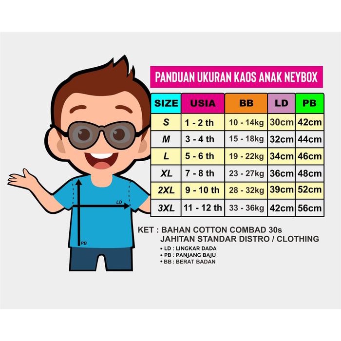 Cilboy- NEYBOX baju Distro Anak laki laki kaos lekbong Anak singlet anak laki laki 1-12 tahun