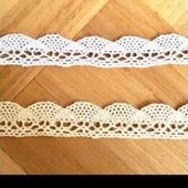 Renda rajut / renda kait / renda rajut katun 2cm, roll 200yard. Dw05