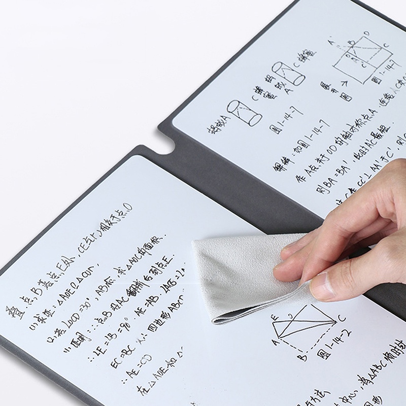 A5 Reusable Whiteboard Notebook Book With Free Whiteboard Pen Erasing Cloth Weekly Planner Portable 