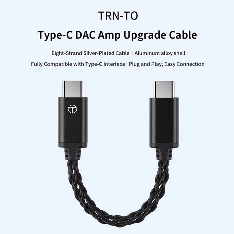 TRN-TO Decoding Headphone Amplifier Upgrade Cable Type-C To Type-C Headphone Phone Audio Adapter Cab