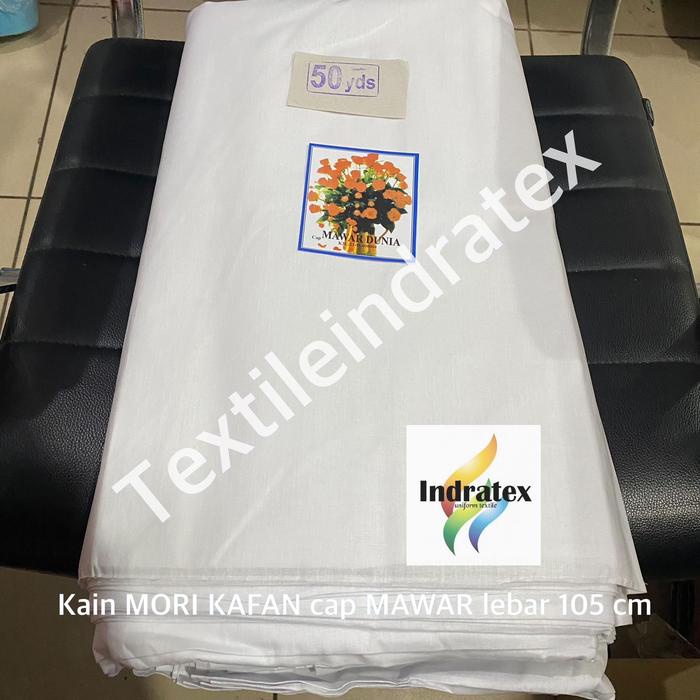STOK TERBATAS KAIN KAFAN MORI LEBAR 105 CM TERMURAH CAP MAWAR DIANA ROSE