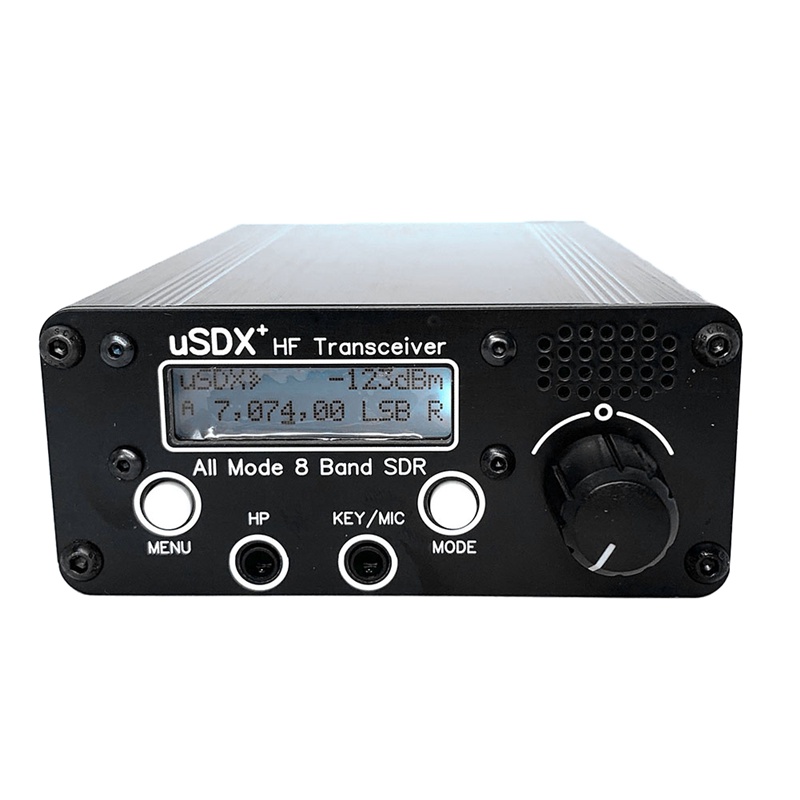 3-5W USDX+ SDR Transceiver All Mode 8 Band HF Ham Radio QRP CW Transceiver 80M/60M/40M/30M/20M/17M/1