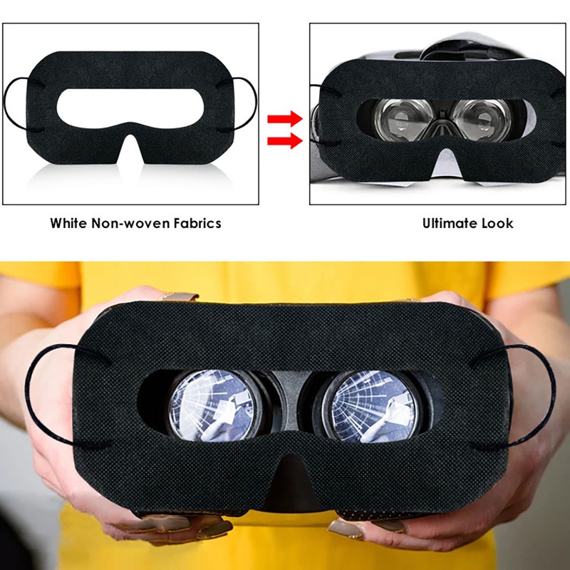 100 PCS Universal Eye Mask VR Eye Cover Disposable Pads for Oculus Quest 2 Headset for VR Entertainm