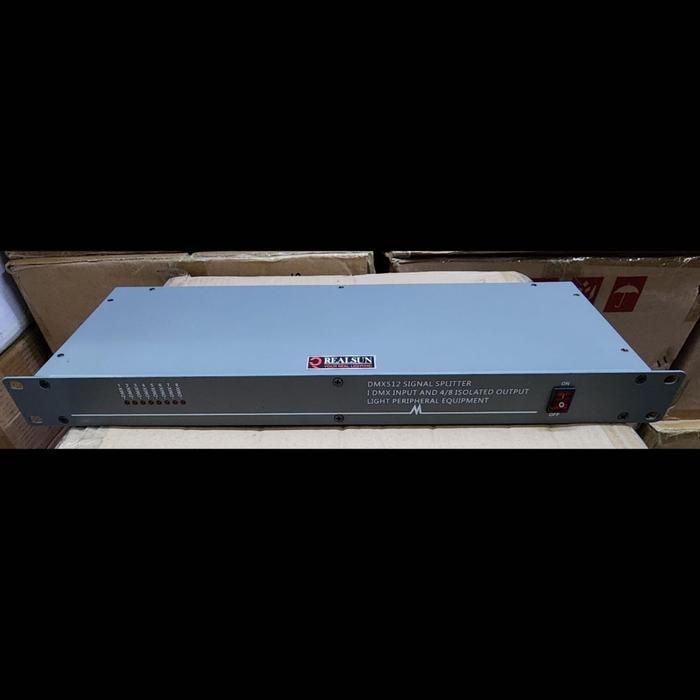 Dmx Splitter 8 Channel Realsun / Lampu Panggung Penguat Sinyal Spliter - Asli