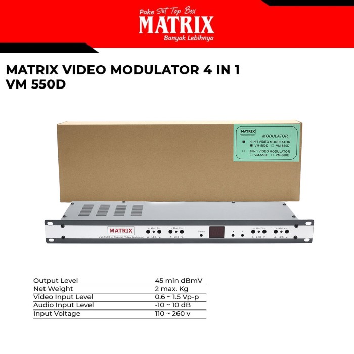 Matrix Modulator 4 In 1 Vhf Vm 550 - Asli