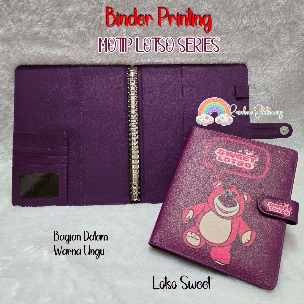 

Binder Printing Motip Lotso Series. Tersedia Ukuran A5/20 holes & B5/26 Holes