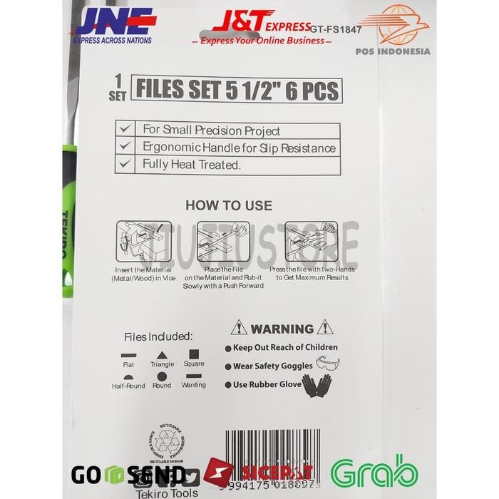 Terbaik Kikir Gergaji Tekiro - Kikir Gergaji Kayu - Kikir Set Tekiro 6Pcs