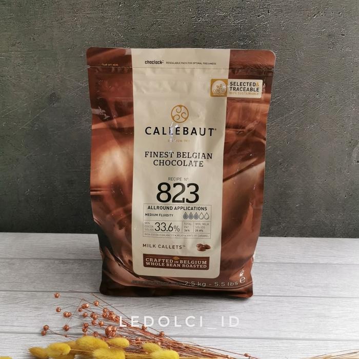 

BisaInstan- TERMURAH! CALLEBAUT 823 MILK CHOCOLATE CALLETS 2.5 KG COUVERTURE 33.6%