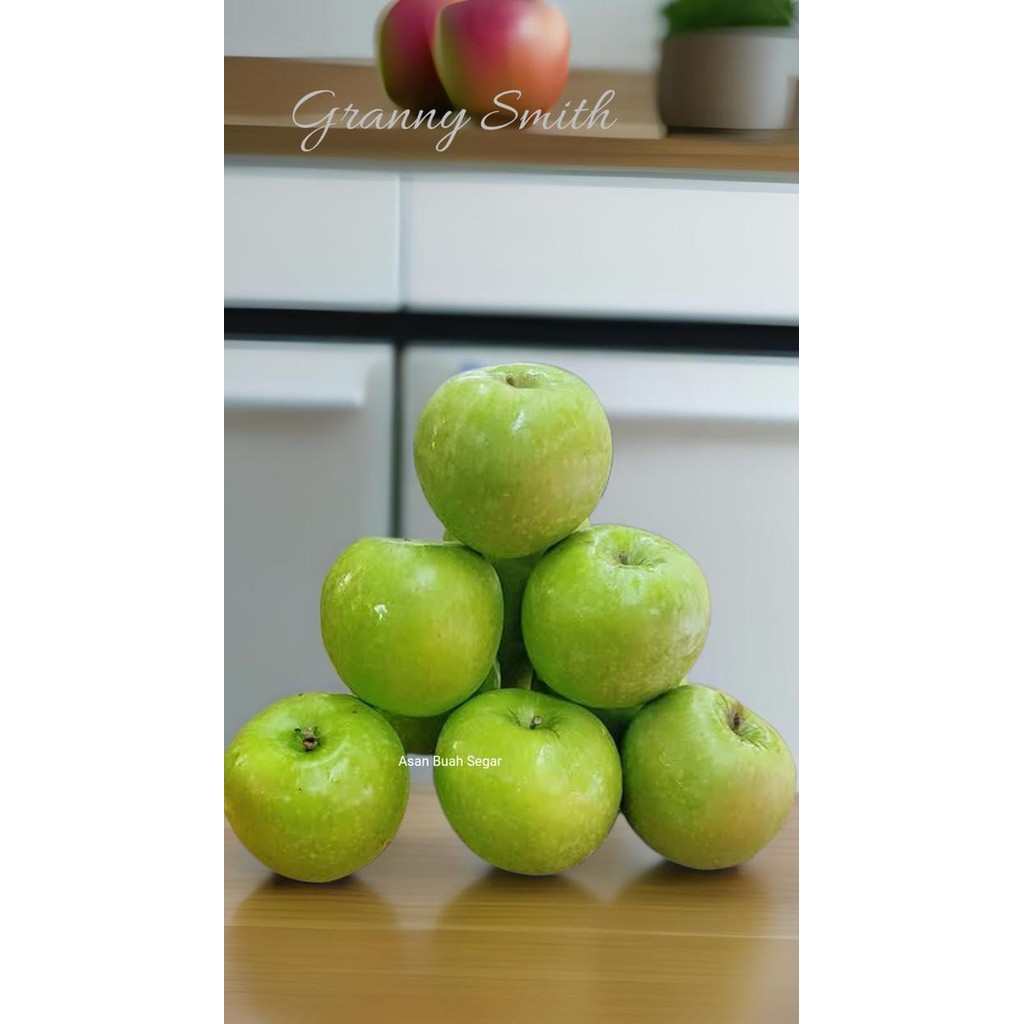 

BisaInstan- buah apel hijau granny smith green amerika Australia segar fresh