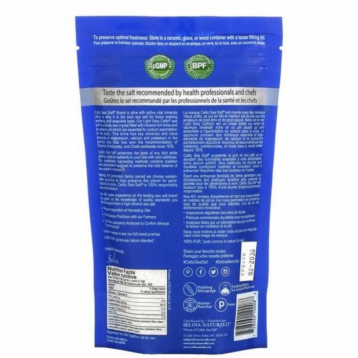 

BisaInstan- Celtic Sea Salt Light Grey Celtic, Vital Mineral Blend, 454 gr