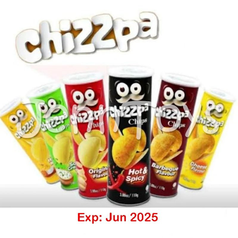 

JennToys - Chizzpa Chips 110g Potato Chips Malaysia Rasa Hot Spicy snack kentang