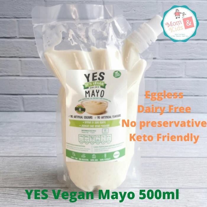 

BisaInstan- YES Vegan Mayo 500ml Mayonnaise Kedelai Tanpa Telor Bawang dan Dairy