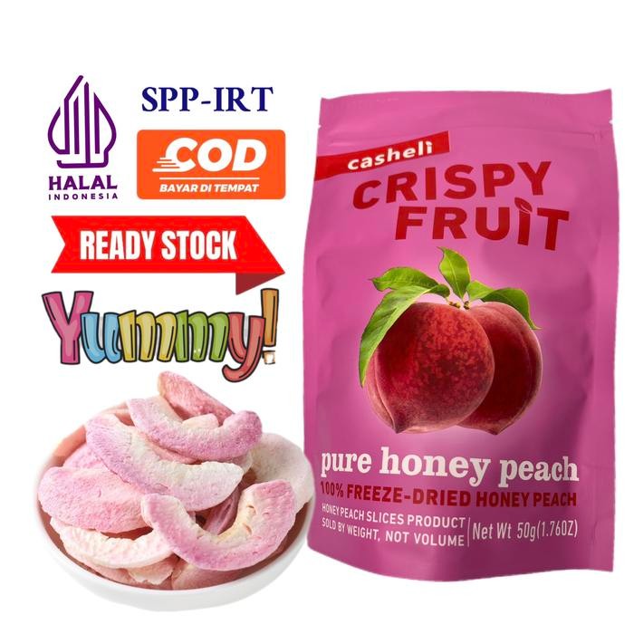 

BisaInstan- Crispy Fruit Freeze dried Honey Peach Buah Asli No Sugar Added