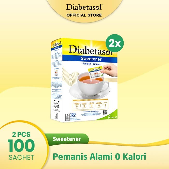 

BisaInstan- Twin Pack Diabetasol Sweetener No Calories 100x1.5g