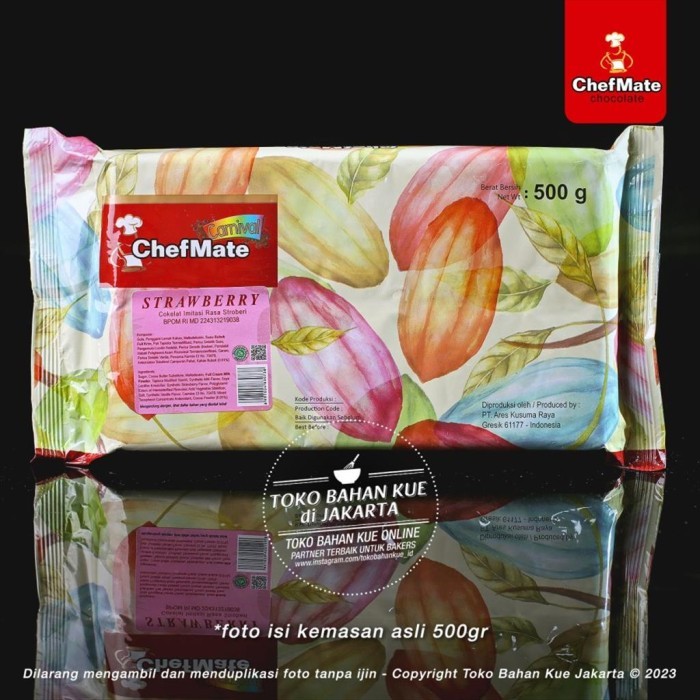 

BisaInstan- Chefmate STRAWBERRY 500gr Pack Asli Chocolate Carnival Batang Compound