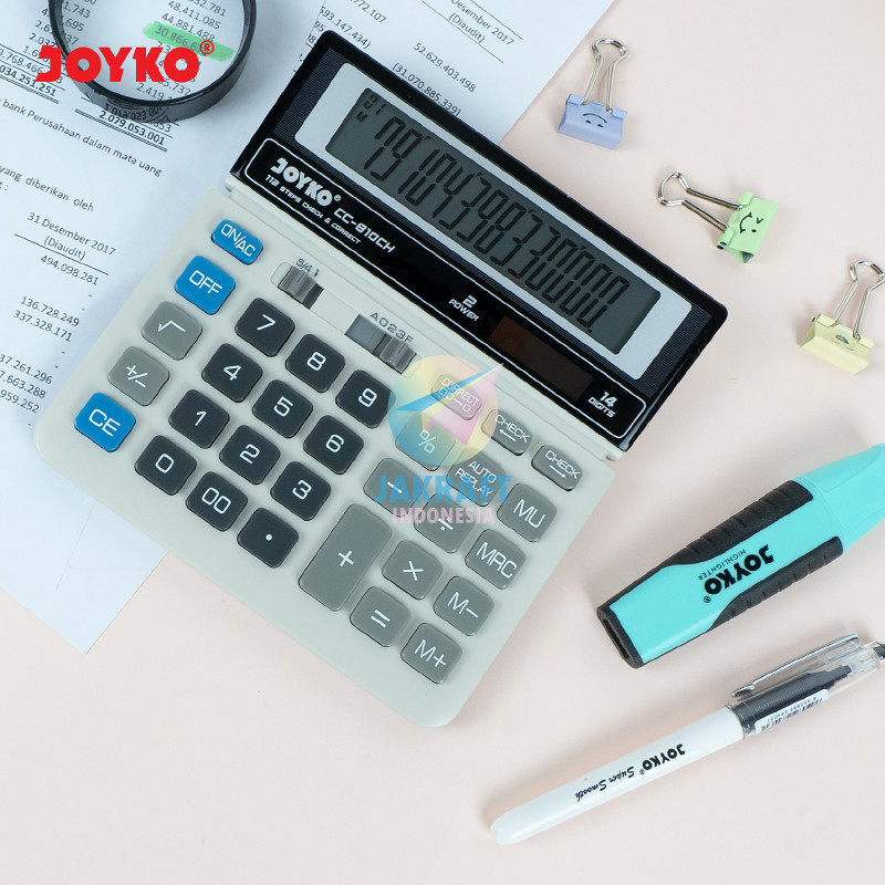 

(1 Pcs) Kalkulator Calculator 14 Dit Puluhan Triliun CC-810CH esional Mark Up Dual Power