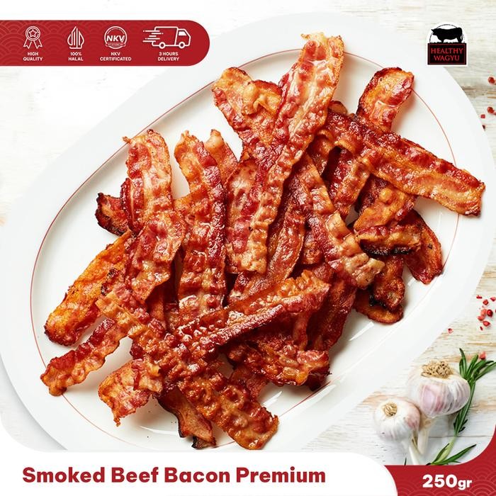 

Kirim,HariYgSama- Smoked Beef Bacon Daging Sapi Asap Halal 250 Gram