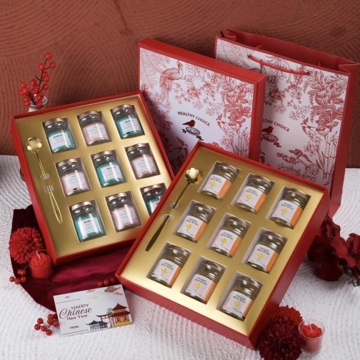 

Kirim,HariYgSama- Realfood Hampers imlek minuman sarang burung walet CNY Parcel isi 9btl