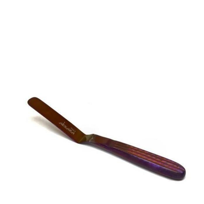 Aksara Offset Spatula Purple / Kitchen Spatula / Small Palette