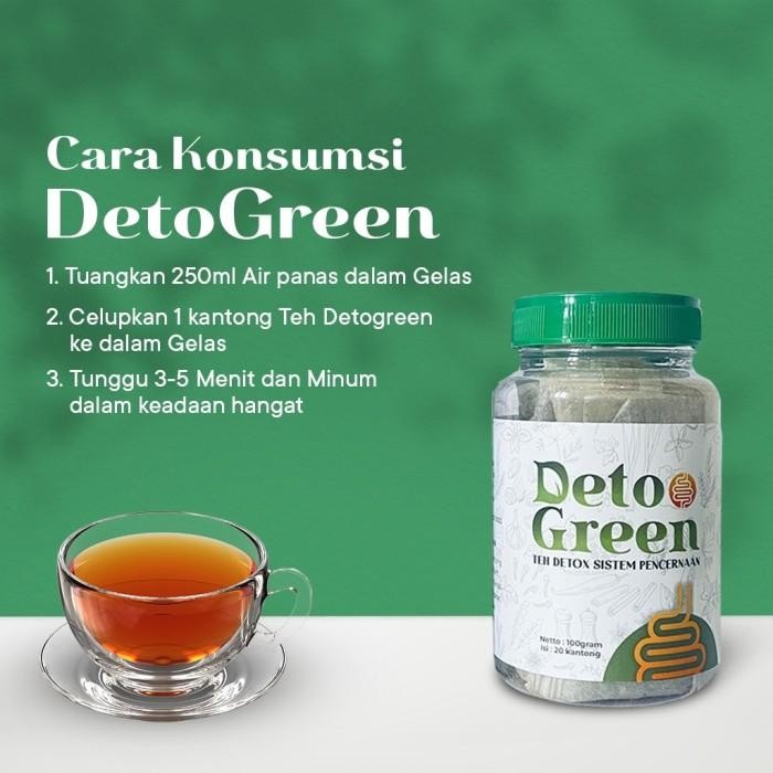

Terlaris- Deto Green Daun Sena Teh Detox Herbal Pembersih Usus Original