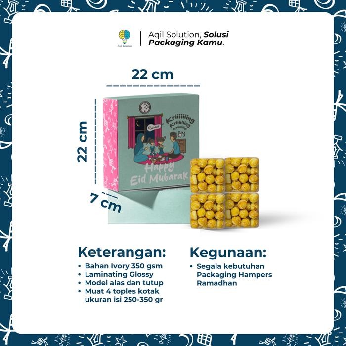 

Kirim,HariYgSama- LIVE (5pcs)-Box Hampers Exclusive Lebaran / 22x22x7cm / Box Kue Lebaran / Box Hadiah Idul