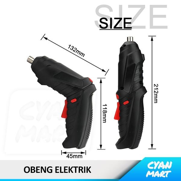 MIRAI - Obeng Otomatis Elektrik Bor Tangan Mini Cordless Screwdriver Tool Kit